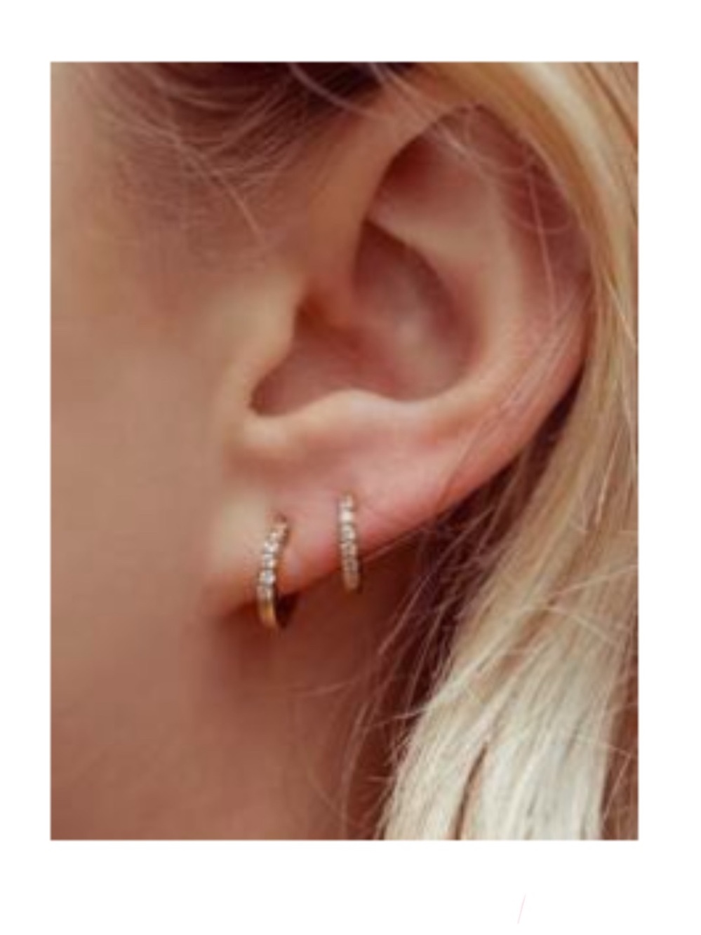 SHEIN Gold Rhinestone Hoops